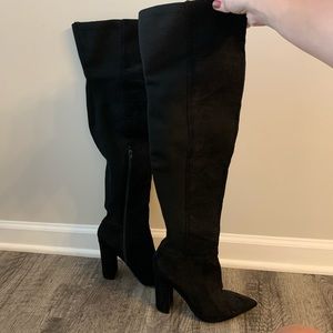EXPRESS Over-The-Knee Faux-Suede Boots EUC